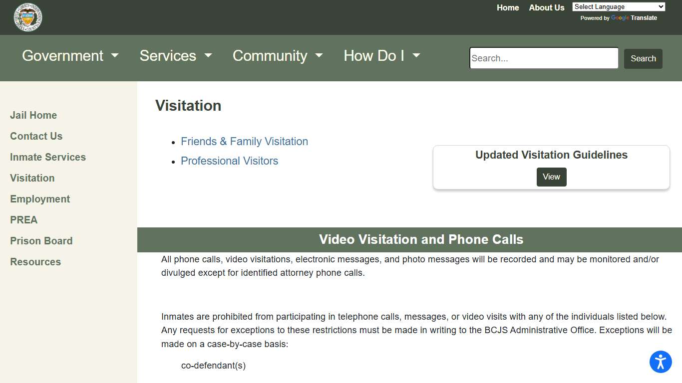 Berks County - Visitation